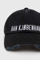 Bavlnená šiltovka Han Kjøbenhavn Distressed Signature Cap čierna