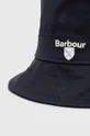 Bavlnený klobúk Barbour Cascade Bucket Hat tmavomodrá