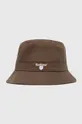 zielony Barbour kapelusz bawełniany Cascade Bucket Hat Męski