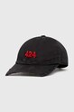 Βαμβακερό καπέλο του μπέιζμπολ 424 Distressed Baseball Hat απλικέ μαύρο FF4SMY01BP.TE002.999