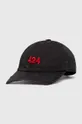 черен Памучна шапка с козирка 424 Distressed Baseball Hat Чоловічий