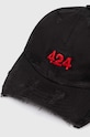 Akcesoria 424 czapka z daszkiem bawełniana Distressed Baseball Hat FF4SMY01BP.TE002.999 czarny