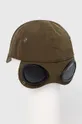 green C.P. Company baseball cap Chrome-R Goggle