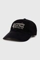 Abercrombie & Fitch czapka z daszkiem bawełniana wzorzyste czarny KI112.4032.900