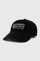 μαύρο Βαμβακερό καπέλο του μπέιζμπολ Abercrombie & Fitch Ανδρικά