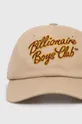 Памучна шапка с козирка Billionaire Boys Club Script Logo Embroidered бежов