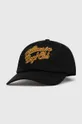 negru Billionaire Boys Club șapcă de baseball din bumbac Script Logo Embroidered De bărbați