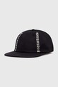 PLEASURES cotton baseball cap Horns Canvas Cap overprint black P24SP067.BLACK