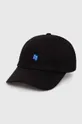 czarny Ader Error czapka z daszkiem bawełniana TRS Tag Cap Męski