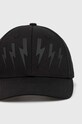 Bavlnená čiapka Neil Barrett Bolt Cotton Twill Six Panels Cap MY77320A.Y9501.001N čierna SS24