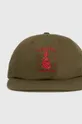 Памучна шапка с козирка Maharishi Dragon Anniversary зелен