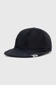 Maison MIHARA YASUHIRO czapka z daszkiem bawełniana Damege Processing Textile Cap gładkie granatowy A12AC402