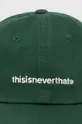 Памучна шапка с козирка thisisneverthat T-Logo Cap зелен