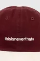Памучна шапка с козирка thisisneverthat T-Logo Cap бордо