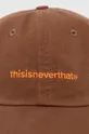 Памучна шапка с козирка thisisneverthat T-Logo Cap кафяв