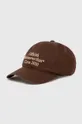 brązowy thisisneverthat czapka z daszkiem bawełniana Times Cap Męski