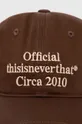 thisisneverthat czapka z daszkiem bawełniana Times Cap brązowy