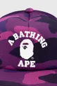 Kapa sa šiltom A Bathing Ape Color Camo College Mesh Cap ljubičasta