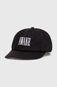 Хлопковая кепка Awake NY Logo Hat аппликация чёрный SP24.HT004
