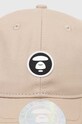 AAPE șapcă de baseball din bumbac AAPCPM4865XXM bej SS24