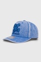 Pamučna kapa sa šiltom Mitchell&Ness Denver Nuggets natpis plava HHSS7503.DNUYYPPPBLUE