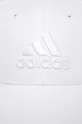 Βαμβακερό καπέλο του μπέιζμπολ adidas 0 λευκό