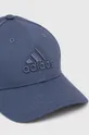 Βαμβακερό καπέλο του μπέιζμπολ adidas μπλε