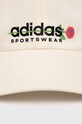 adidas czapka z daszkiem bawełniana IR8648 beżowy SS24