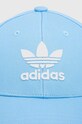 Pamučna kapa sa šiltom adidas Originals IS4623 plava SS24