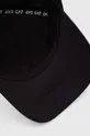 czarny EA7 Emporio Armani czapka z daszkiem bawełniana