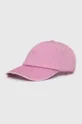 ροζ Βαμβακερό καπέλο του μπέιζμπολ Samsoe Samsoe SAMSOE Unisex