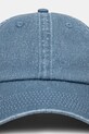 Бавовняна бейсболка Samsoe Samsoe SAMSOE U24100012 блакитний AW24