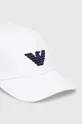 Pamučna kapa sa šiltom Emporio Armani Underwear bijela