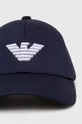 Βαμβακερό καπέλο του μπέιζμπολ Emporio Armani Underwear σκούρο μπλε