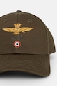Aeronautica Militare czapka z daszkiem bawełniana HA1100CT2848 zielony SS25