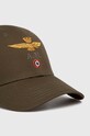 Akcesoria Aeronautica Militare czapka z daszkiem bawełniana HA1100CT2848 zielony