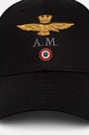 Aeronautica Militare czapka z daszkiem bawełniana HA1100CT2848 czarny SS25