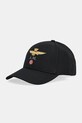 Aeronautica Militare berretto da baseball in cotone nero HA1100CT2848