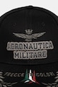 Aeronautica Militare berretto da baseball in cotone HA1104CT2261 nero SS25