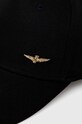 Aeronautica Militare czapka z daszkiem bawełniana HA1122CT2848 czarny SS25