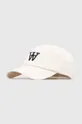 μπεζ Βαμβακερό καπέλο του μπέιζμπολ Wood Wood Eli Embroidery Unisex
