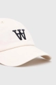 Wood Wood cotton baseball cap Eli Embroidery beige