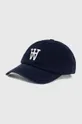 σκούρο μπλε Βαμβακερό καπέλο του μπέιζμπολ Wood Wood Eli Embroidery Unisex