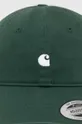 Хлопковая кепка Carhartt WIP Madison Logo Cap зелёный
