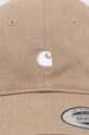 Хлопковая кепка Carhartt WIP Madison Logo Cap I023750.25WXX бежевый SS24