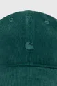 Κοτλέ καπέλο μπέιζμπολ Carhartt WIP Harlem Cap πράσινο