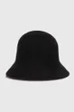czarny United Colors of Benetton kapelusz z domieszką lnu Unisex