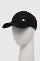 adidas Originals czapka z daszkiem bawełniana bawełna czarny IS2998