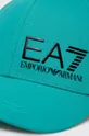 Хлопковая кепка EA7 Emporio Armani бирюзовый