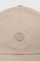 Бавовняна бейсболка adidas Originals IS4636 бежевий SS24